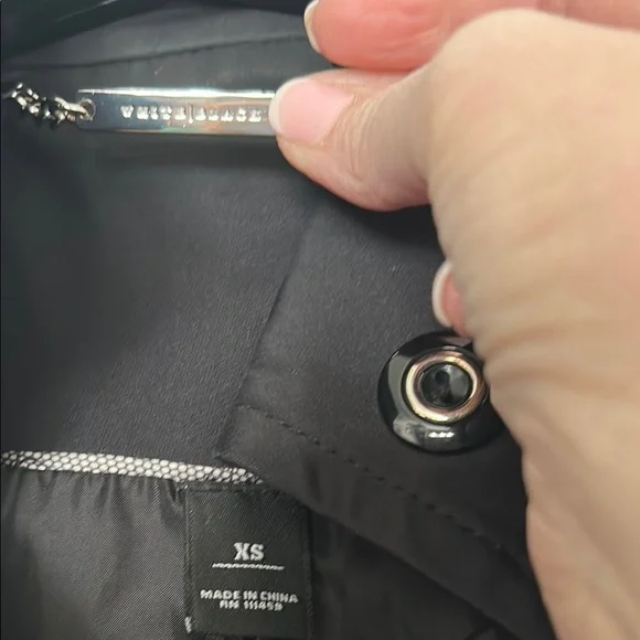 White House Black Market Black Trench Coat - Picture 2 of 7
